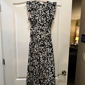 Sienna Sky Black and White A-line Maxi Dress